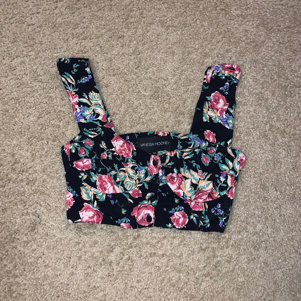 Vanessa Mooney Floral Crop Top